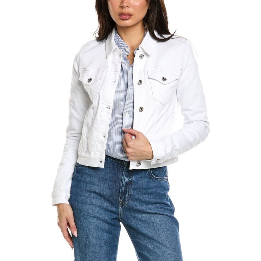7 For All Mankind Womens Classic Cropped Trucker Top